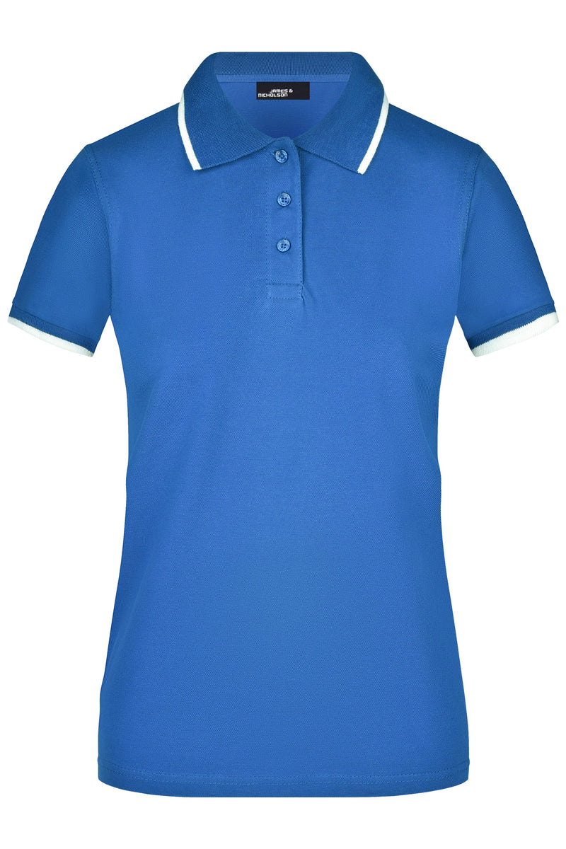 Laden Sie das Bild in Galerie -Viewer, Hochwertiges Piqué-Polohemd mit Kontraststreifen - Damen - JN934