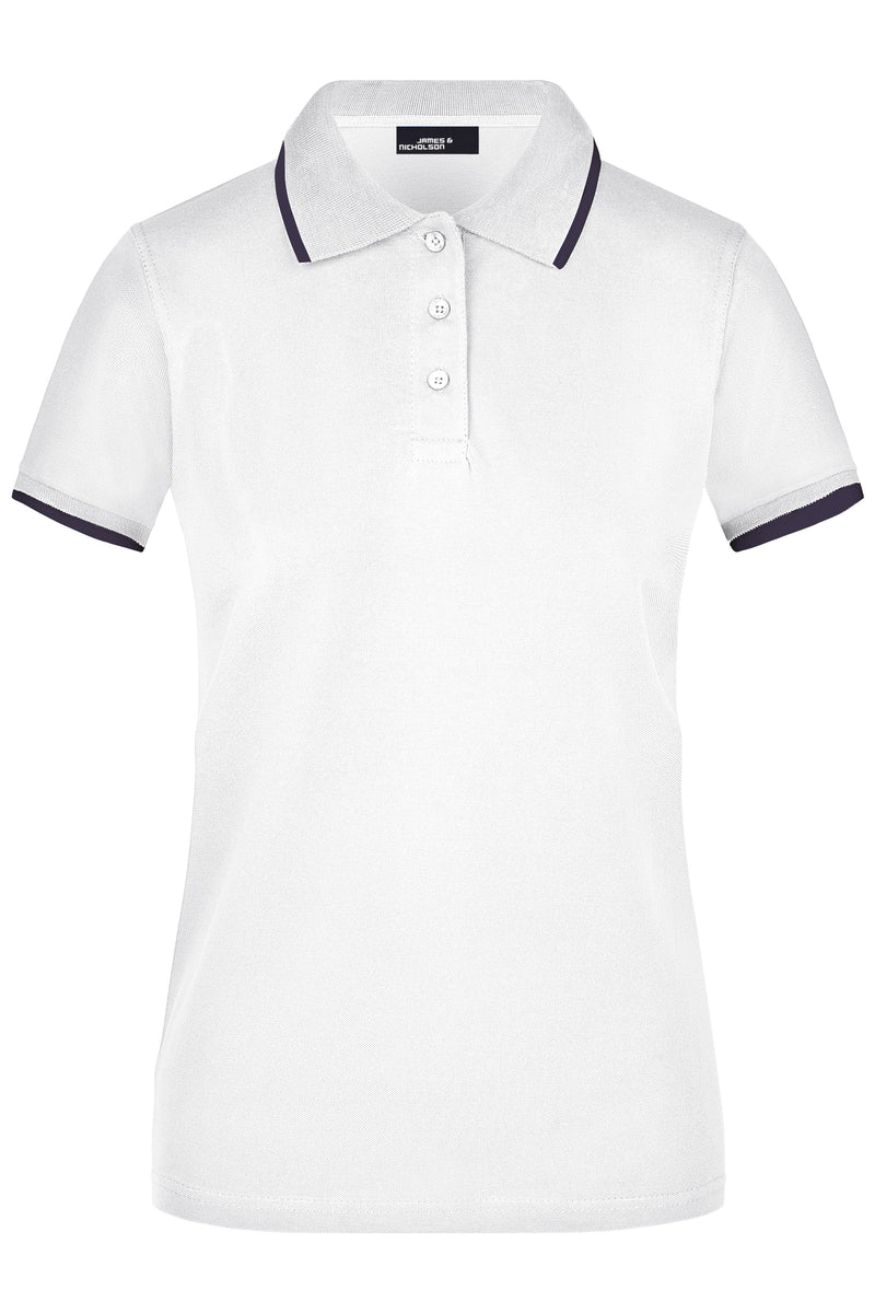 Laden Sie das Bild in Galerie -Viewer, Hochwertiges Piqué-Polohemd mit Kontraststreifen - Damen - JN934