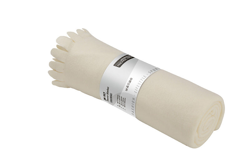 Laden Sie das Bild in Galerie -Viewer, Fleecedecke mit abgerundeten Fransen - JN957