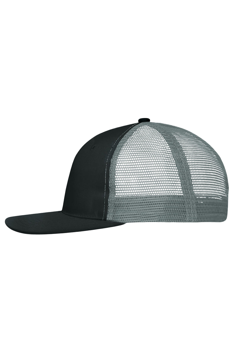 Laden Sie das Bild in Galerie -Viewer, Trendiges 6 Panel Mesh Cap mit flachem Schild aus Polycotton - MB6240