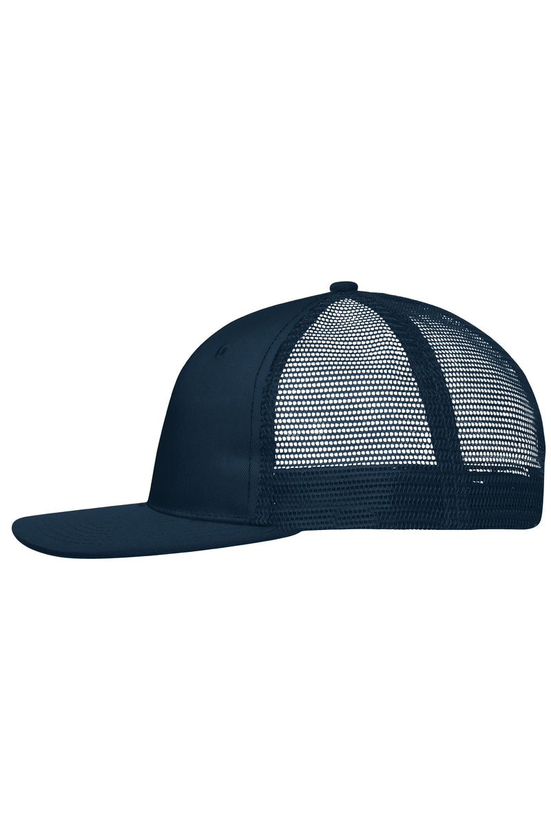 Laden Sie das Bild in Galerie -Viewer, Trendiges 6 Panel Mesh Cap mit flachem Schild aus Polycotton - MB6240