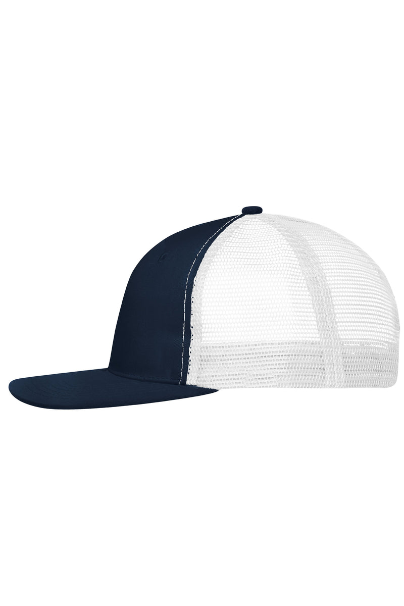 Laden Sie das Bild in Galerie -Viewer, Trendiges 6 Panel Mesh Cap mit flachem Schild aus Polycotton - MB6240