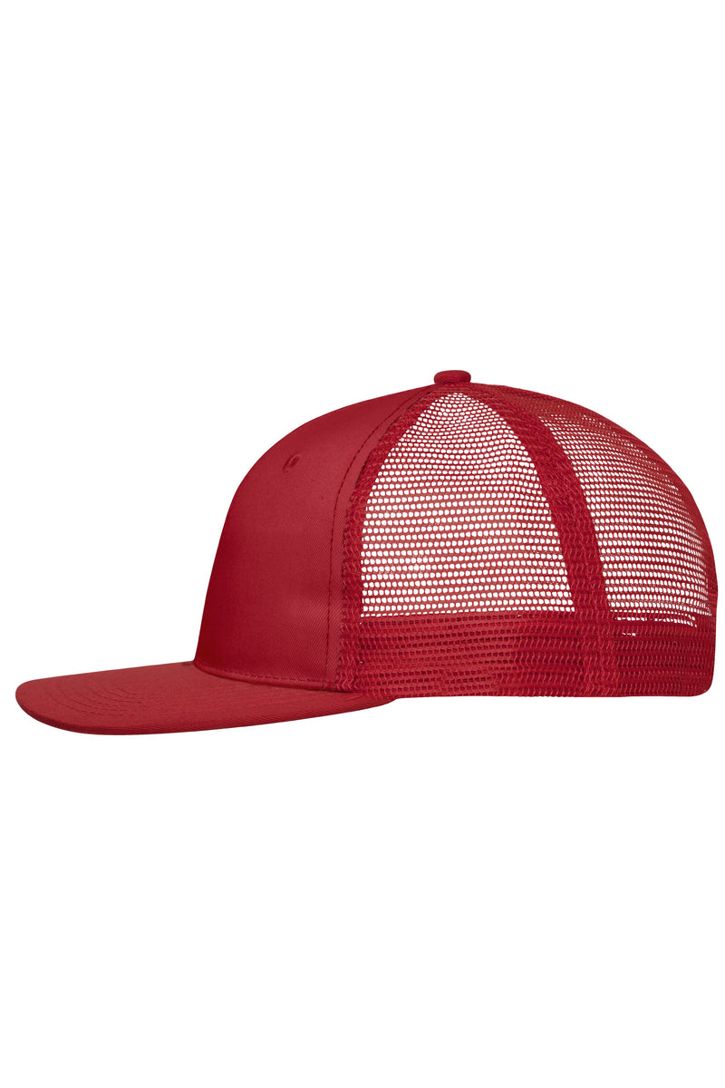 Laden Sie das Bild in Galerie -Viewer, Trendiges 6 Panel Mesh Cap mit flachem Schild aus Polycotton - MB6240