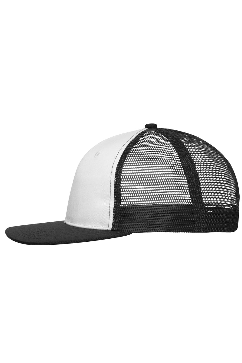 Laden Sie das Bild in Galerie -Viewer, Trendiges 6 Panel Mesh Cap mit flachem Schild aus Polycotton - MB6240