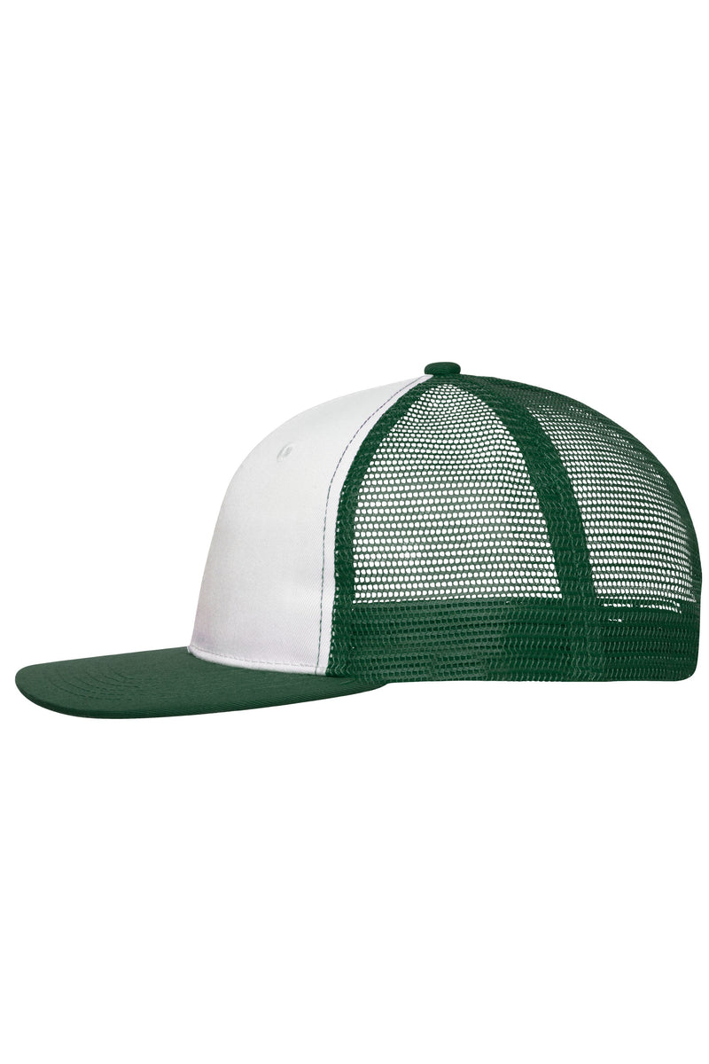 Laden Sie das Bild in Galerie -Viewer, Trendiges 6 Panel Mesh Cap mit flachem Schild aus Polycotton - MB6240