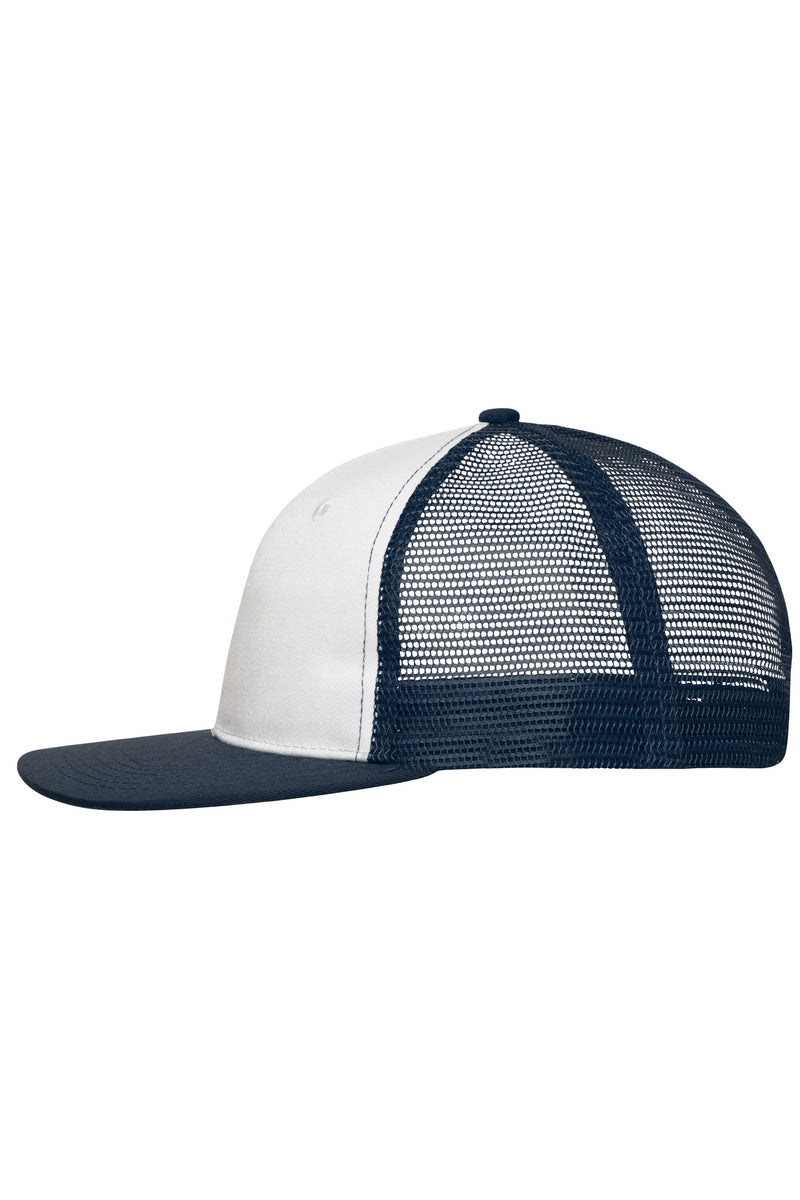 Laden Sie das Bild in Galerie -Viewer, Trendiges 6 Panel Mesh Cap mit flachem Schild aus Polycotton - MB6240