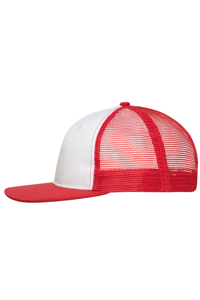 Laden Sie das Bild in Galerie -Viewer, Trendiges 6 Panel Mesh Cap mit flachem Schild aus Polycotton - MB6240
