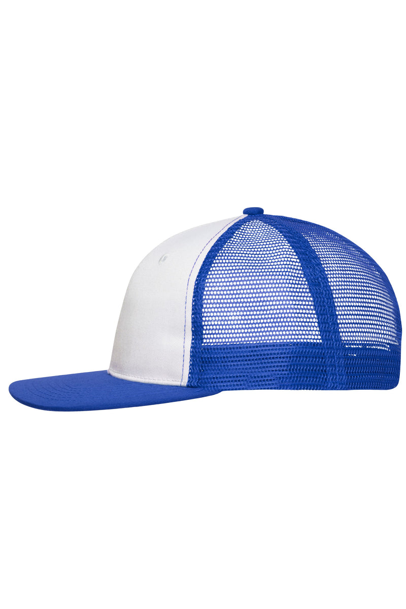 Laden Sie das Bild in Galerie -Viewer, Trendiges 6 Panel Mesh Cap mit flachem Schild aus Polycotton - MB6240