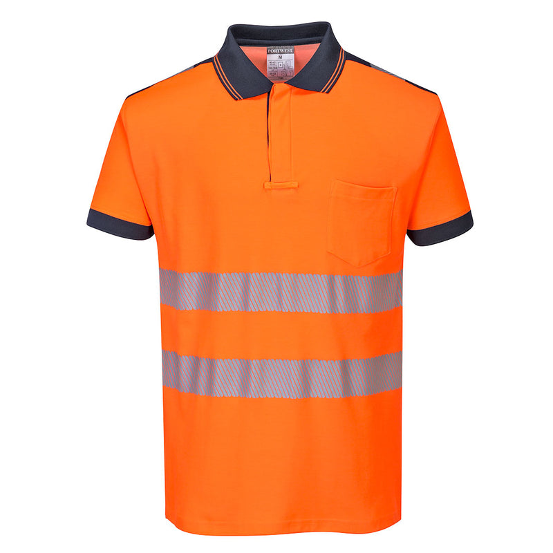 Laden Sie das Bild in Galerie -Viewer, PW3 Warnschutz Cotton Comfort Poloshirt kurzarm - T180