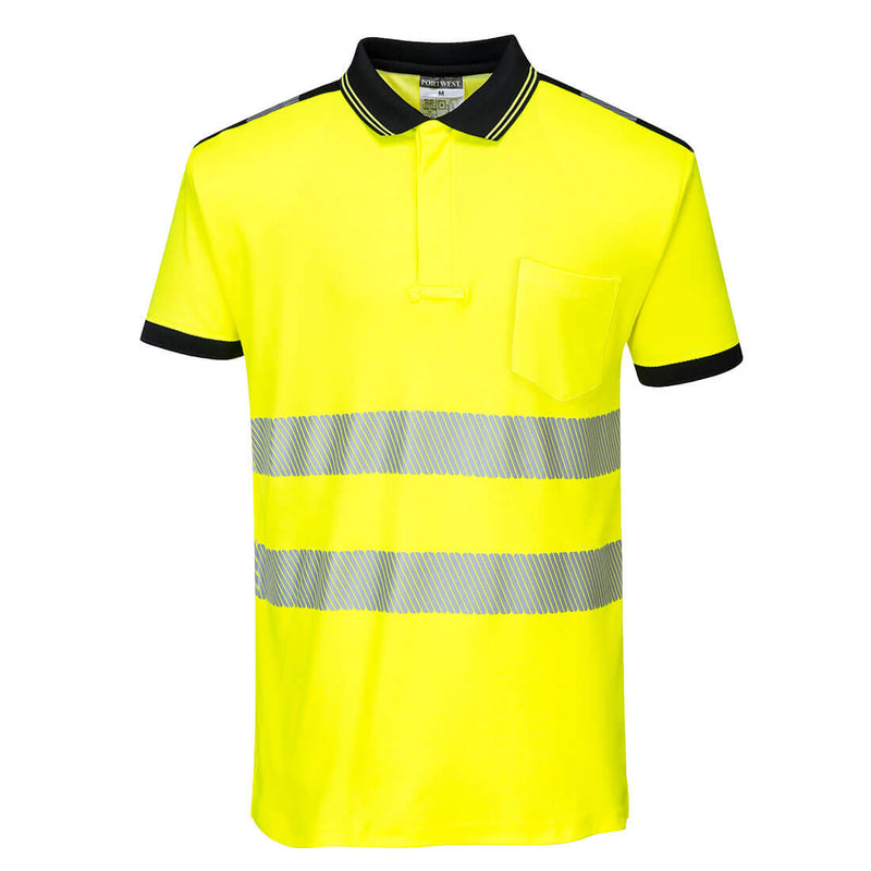 Laden Sie das Bild in Galerie -Viewer, PW3 Warnschutz Cotton Comfort Poloshirt kurzarm - T180