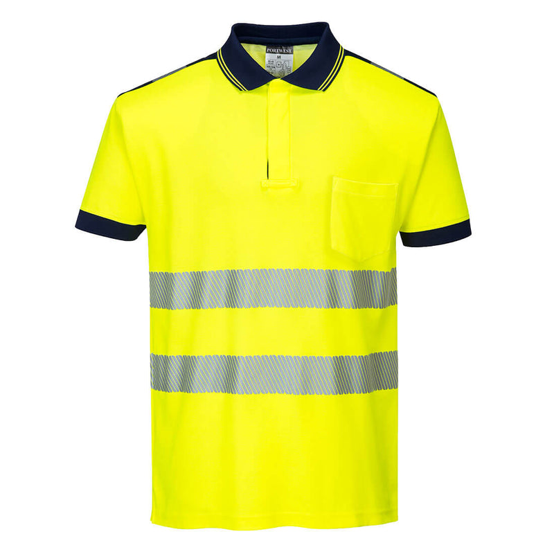 Laden Sie das Bild in Galerie -Viewer, PW3 Warnschutz Cotton Comfort Poloshirt kurzarm - T180
