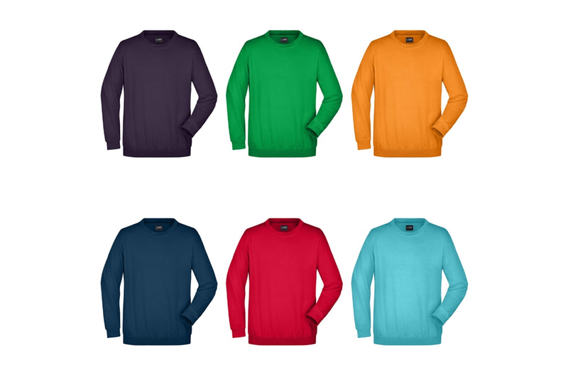 Laden Sie das Bild in Galerie -Viewer, Klassisches Komfort Rundhals-Sweatshirt - Herren - JN040