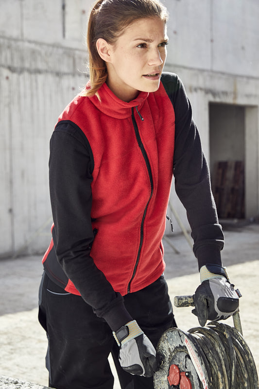 Laden Sie das Bild in Galerie -Viewer, Strapazierfähige Fleece Weste im Materialmix - JN855