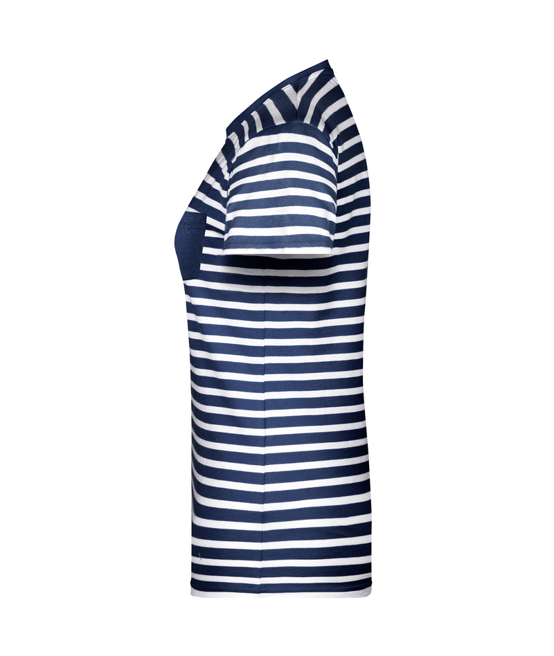 Laden Sie das Bild in Galerie -Viewer, T-Shirt in maritimem Look mit Brusttasche - 8027