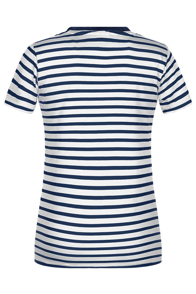 Laden Sie das Bild in Galerie -Viewer, T-Shirt in maritimem Look mit Brusttasche - 8027