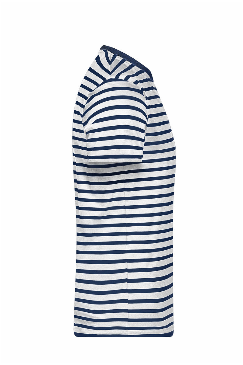 Laden Sie das Bild in Galerie -Viewer, T-Shirt in maritimem Look mit Brusttasche - 8028