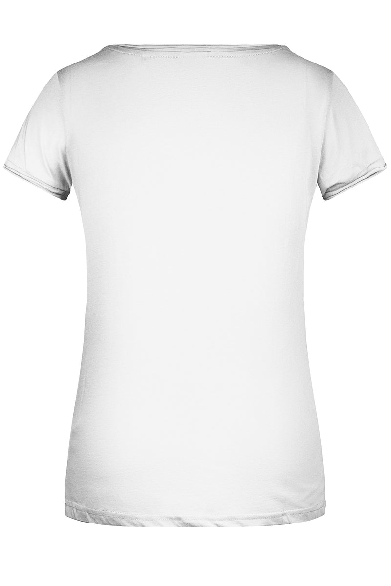 Laden Sie das Bild in Galerie -Viewer, T-Shirt mit trendigem Rollsaum - 8001