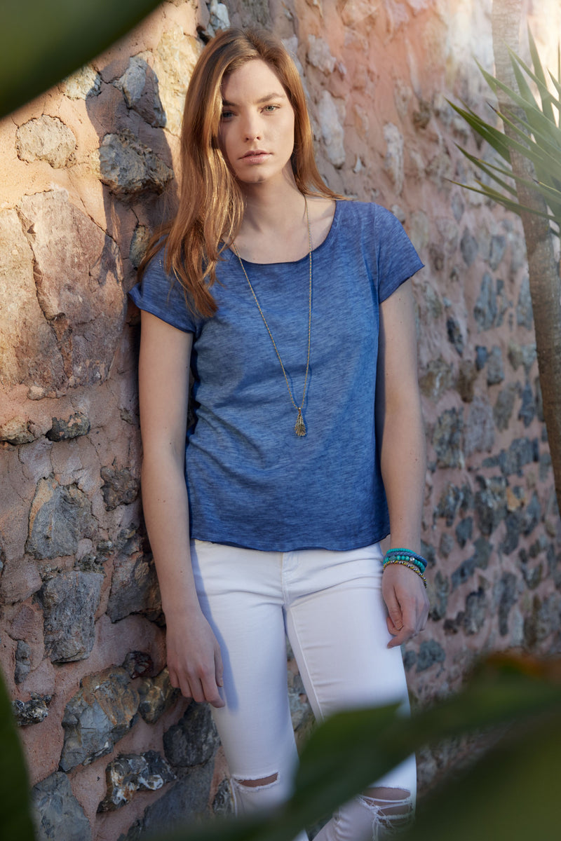 Laden Sie das Bild in Galerie -Viewer, T-Shirt im Vintage-Look - 8015