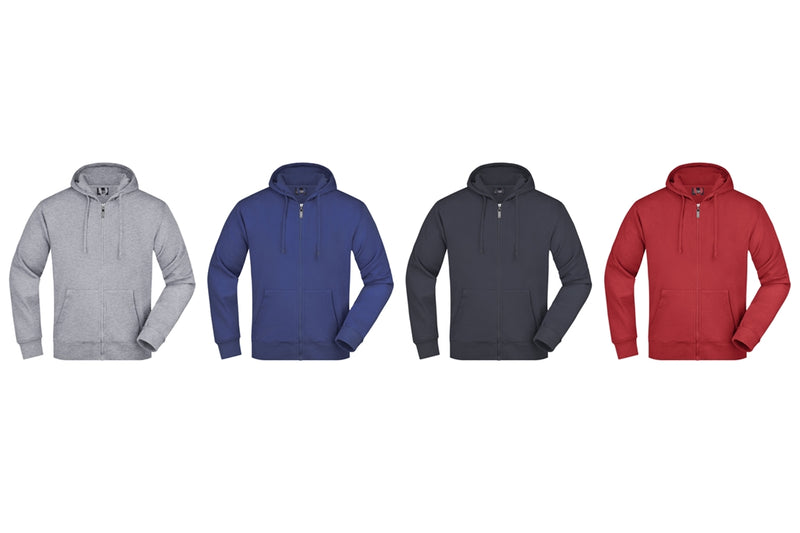 Laden Sie das Bild in Galerie -Viewer, Kapuzen-Jacke aus formbeständiger Sweat-Qualität - Herren - JN042