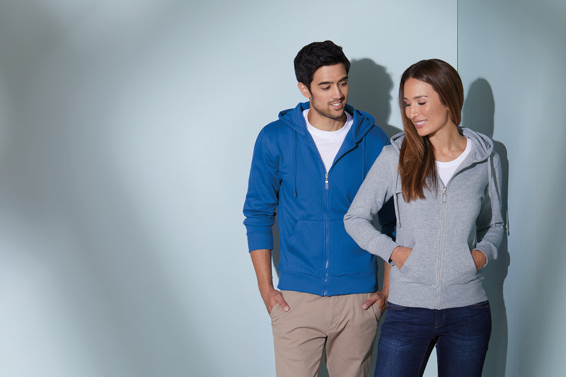 Laden Sie das Bild in Galerie -Viewer, Kapuzen-Jacke aus formbeständiger Sweat-Qualität - Damen - JN053