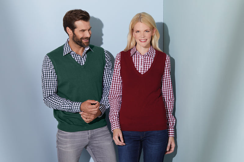 Laden Sie das Bild in Galerie -Viewer, Klassischer Baumwoll-Pullunder - Damen - JN656