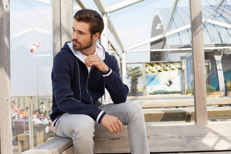 Laden Sie das Bild in Galerie -Viewer, Sweat-Jacke mit Reißverschluss und Kapuze - JN776