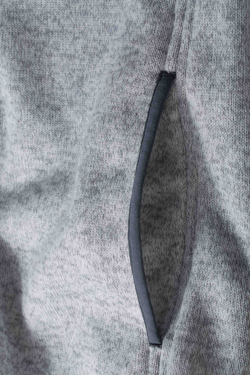 Laden Sie das Bild in Galerie -Viewer, Kapuzenjacke aus Strickfleece in Melangeoptik - Herren - JN589