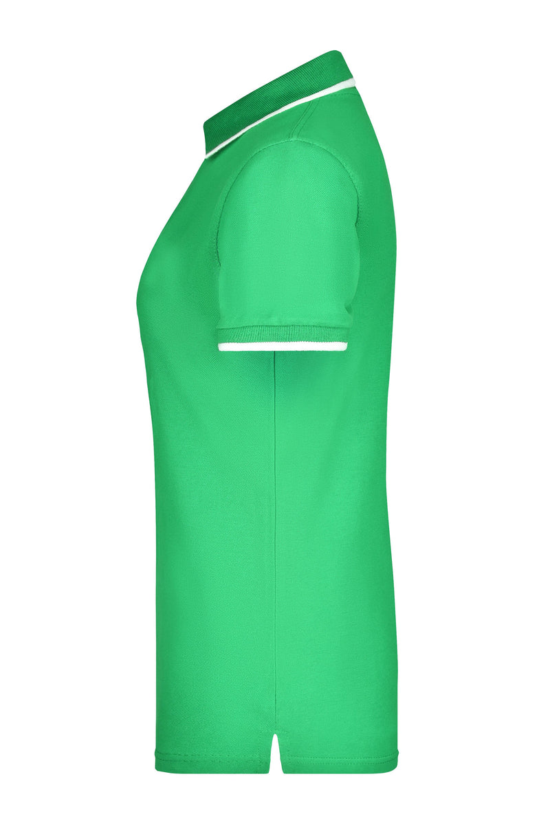 Laden Sie das Bild in Galerie -Viewer, Hochwertiges Piqué-Polohemd mit Kontraststreifen - Damen - JN934