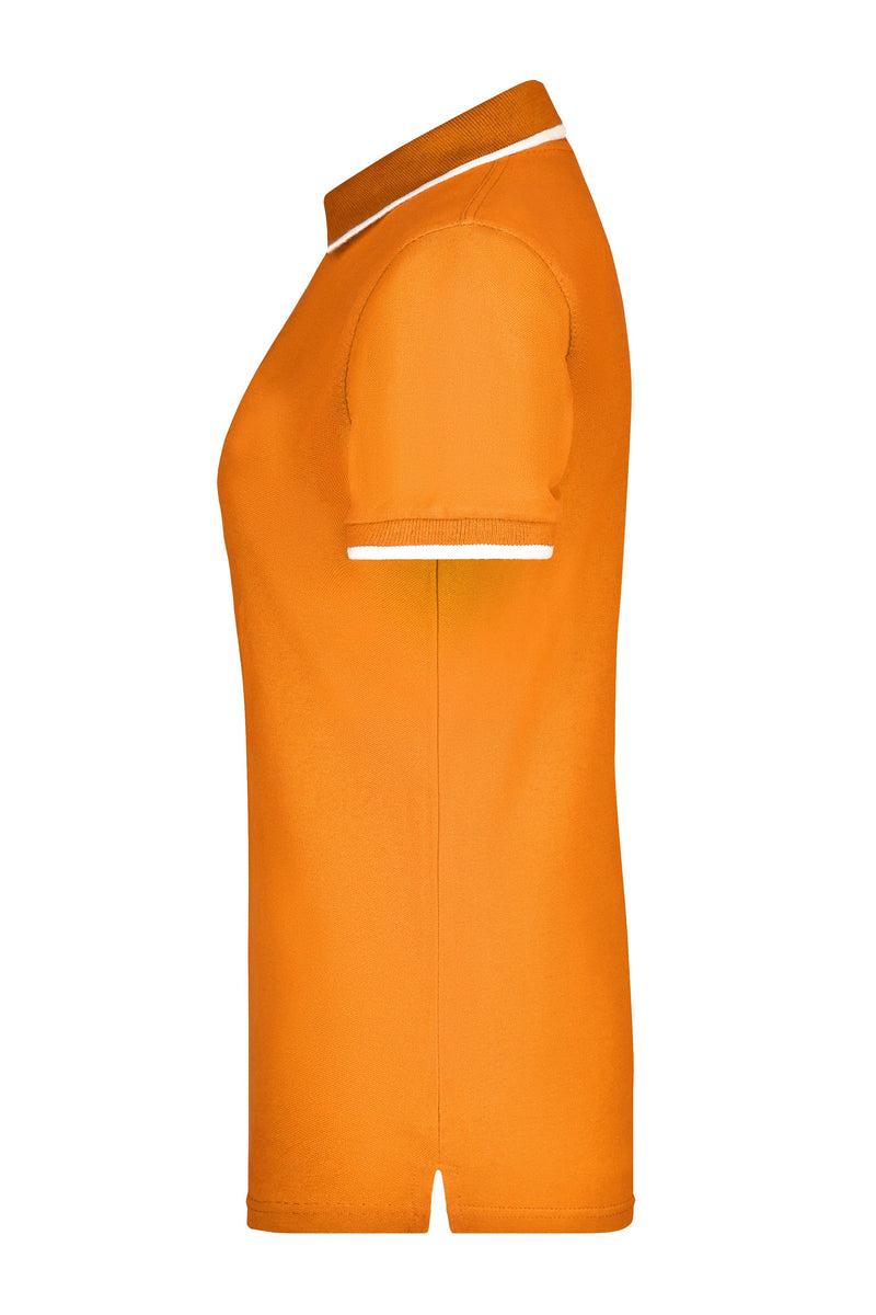 Laden Sie das Bild in Galerie -Viewer, Hochwertiges Piqué-Polohemd mit Kontraststreifen - Damen - JN934