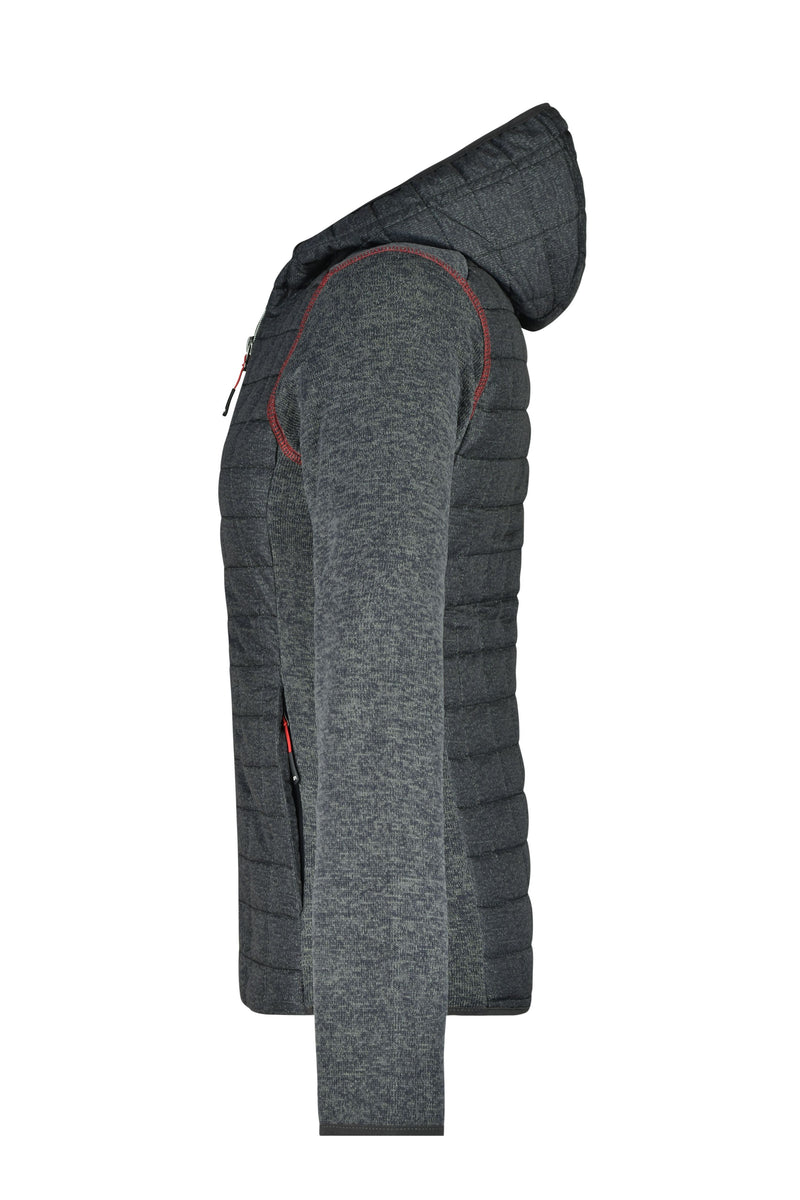 Laden Sie das Bild in Galerie -Viewer, Strickfleecejacke im stylischen Materialmix - JN771