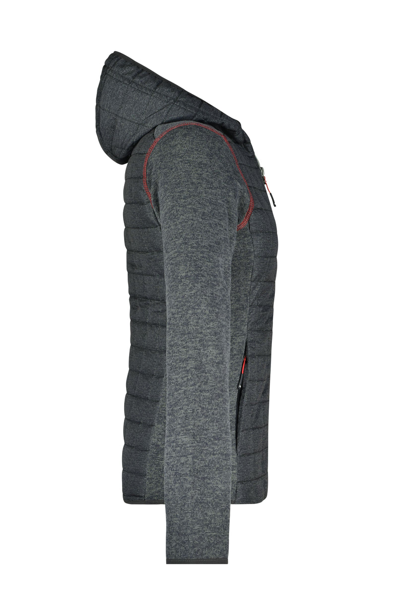 Laden Sie das Bild in Galerie -Viewer, Strickfleecejacke im stylischen Materialmix - JN771