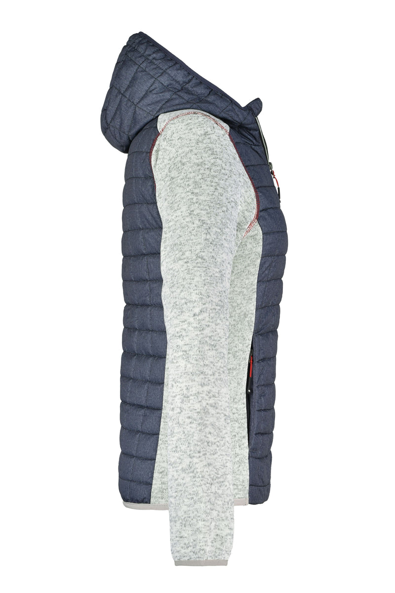 Laden Sie das Bild in Galerie -Viewer, Strickfleecejacke im stylischen Materialmix - JN771