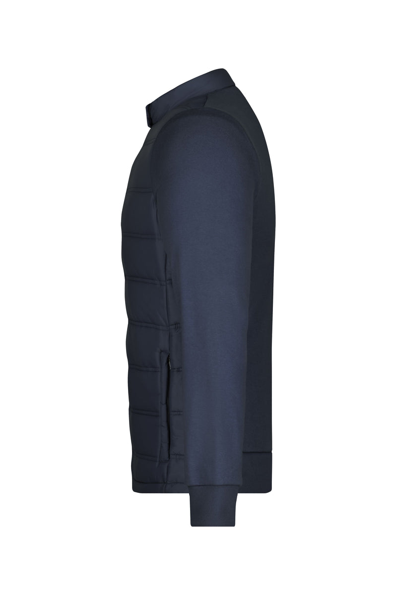 Laden Sie das Bild in Galerie -Viewer, Modische Sweat Jacke in attraktivem Materialmix - JN1124