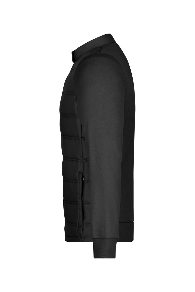 Laden Sie das Bild in Galerie -Viewer, Modische Sweat Jacke in attraktivem Materialmix - JN1124