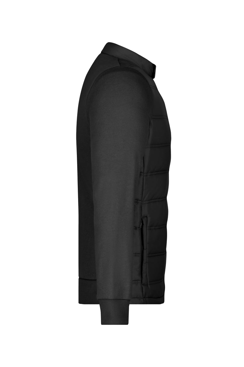 Laden Sie das Bild in Galerie -Viewer, Modische Sweat Jacke in attraktivem Materialmix - JN1124