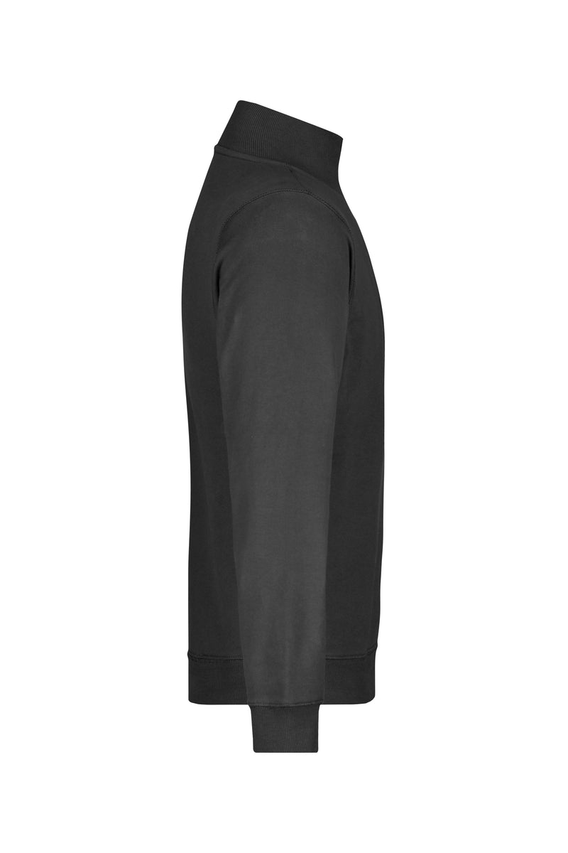 Laden Sie das Bild in Galerie -Viewer, Sweatshirt mit Stehkragen und kurzem Reißverschluss - JN352