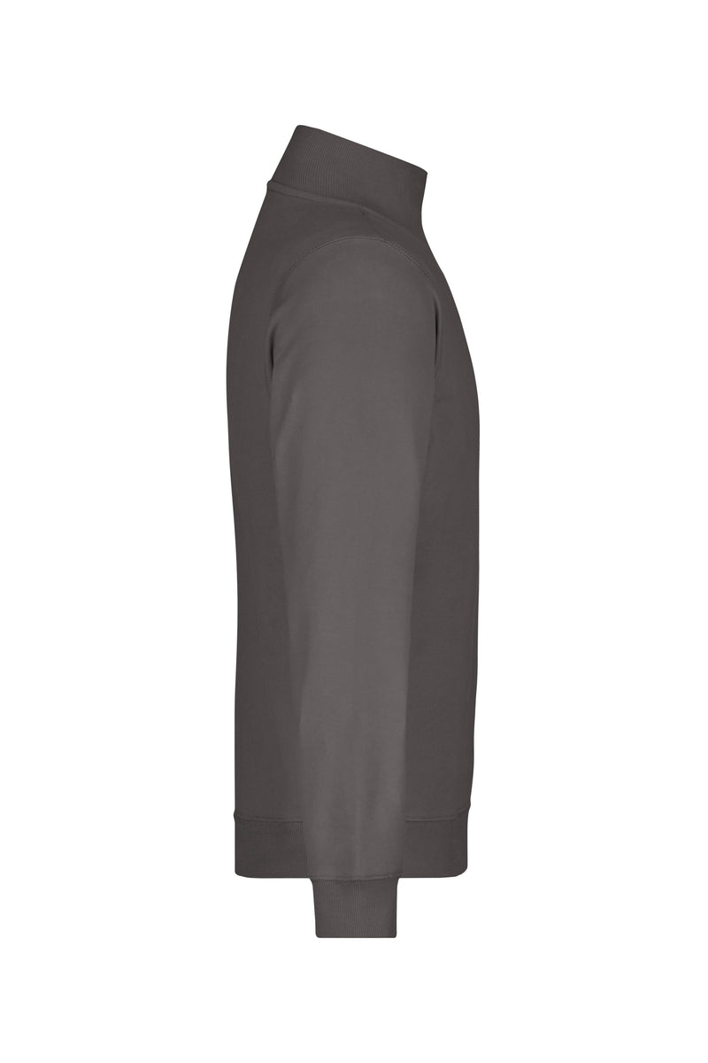 Laden Sie das Bild in Galerie -Viewer, Sweatshirt mit Stehkragen und kurzem Reißverschluss - JN352