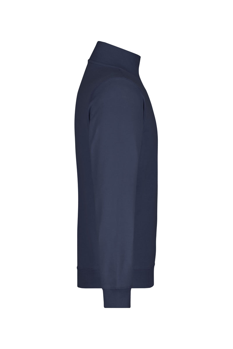 Laden Sie das Bild in Galerie -Viewer, Sweatshirt mit Stehkragen und kurzem Reißverschluss - JN352