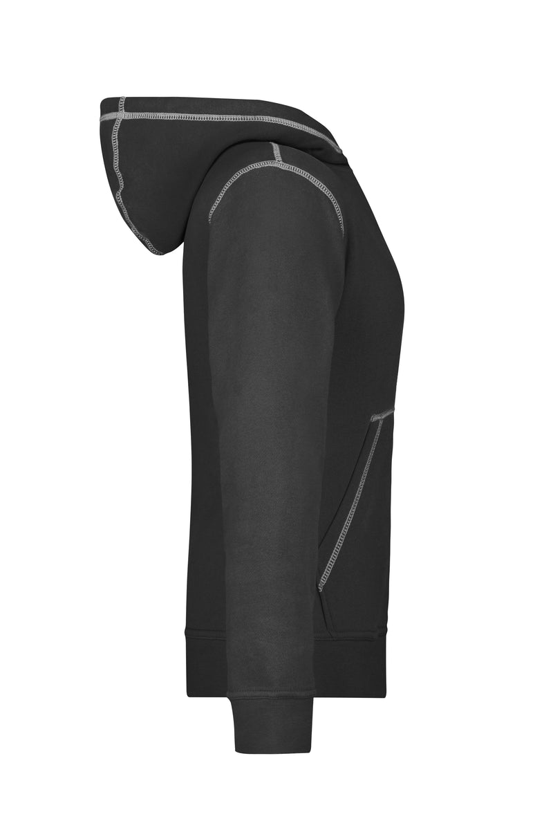 Laden Sie das Bild in Galerie -Viewer, Kapuzensweat mit modischen Kontrastnähten - Damen - JN960