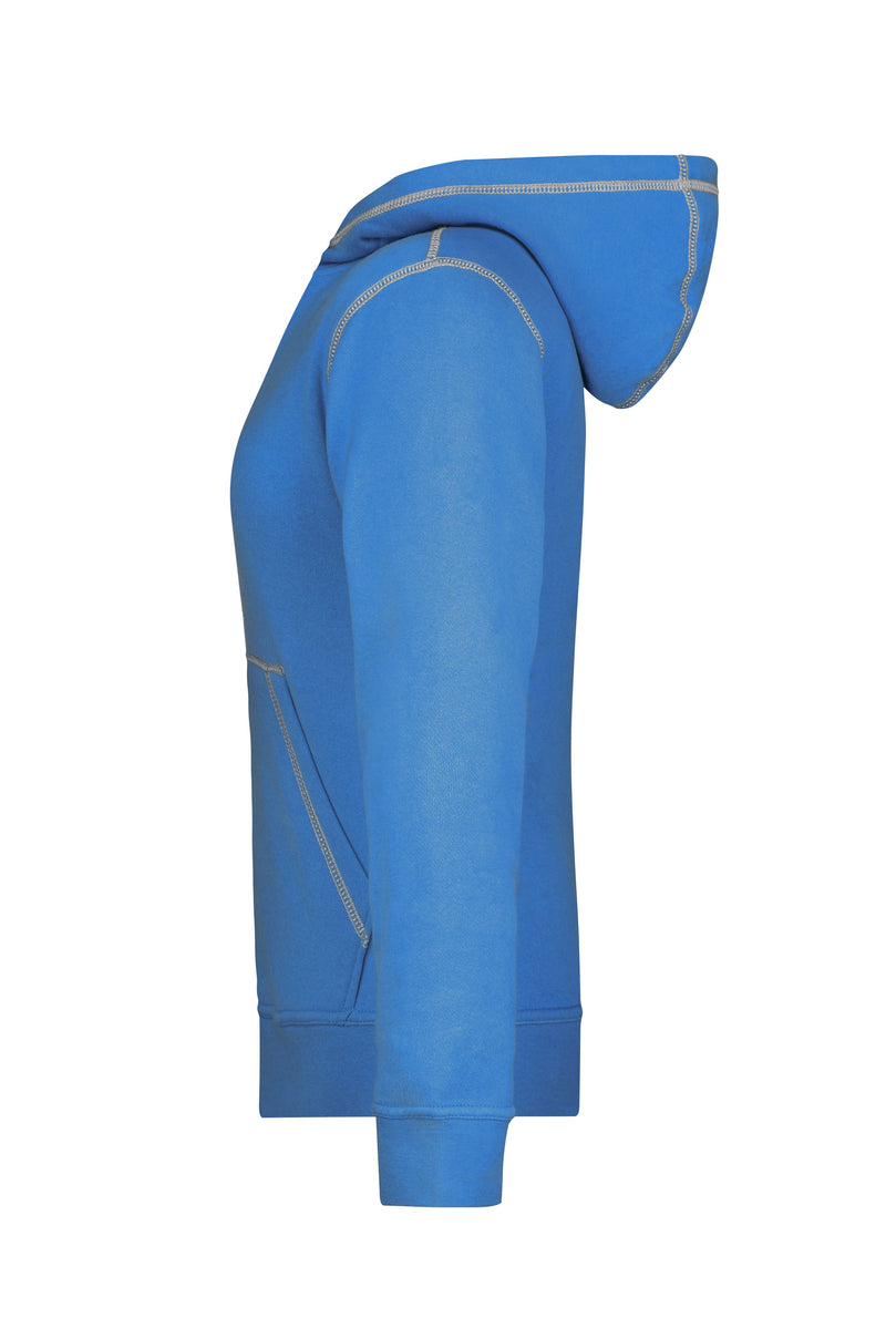 Laden Sie das Bild in Galerie -Viewer, Kapuzensweat mit modischen Kontrastnähten - Damen - JN960