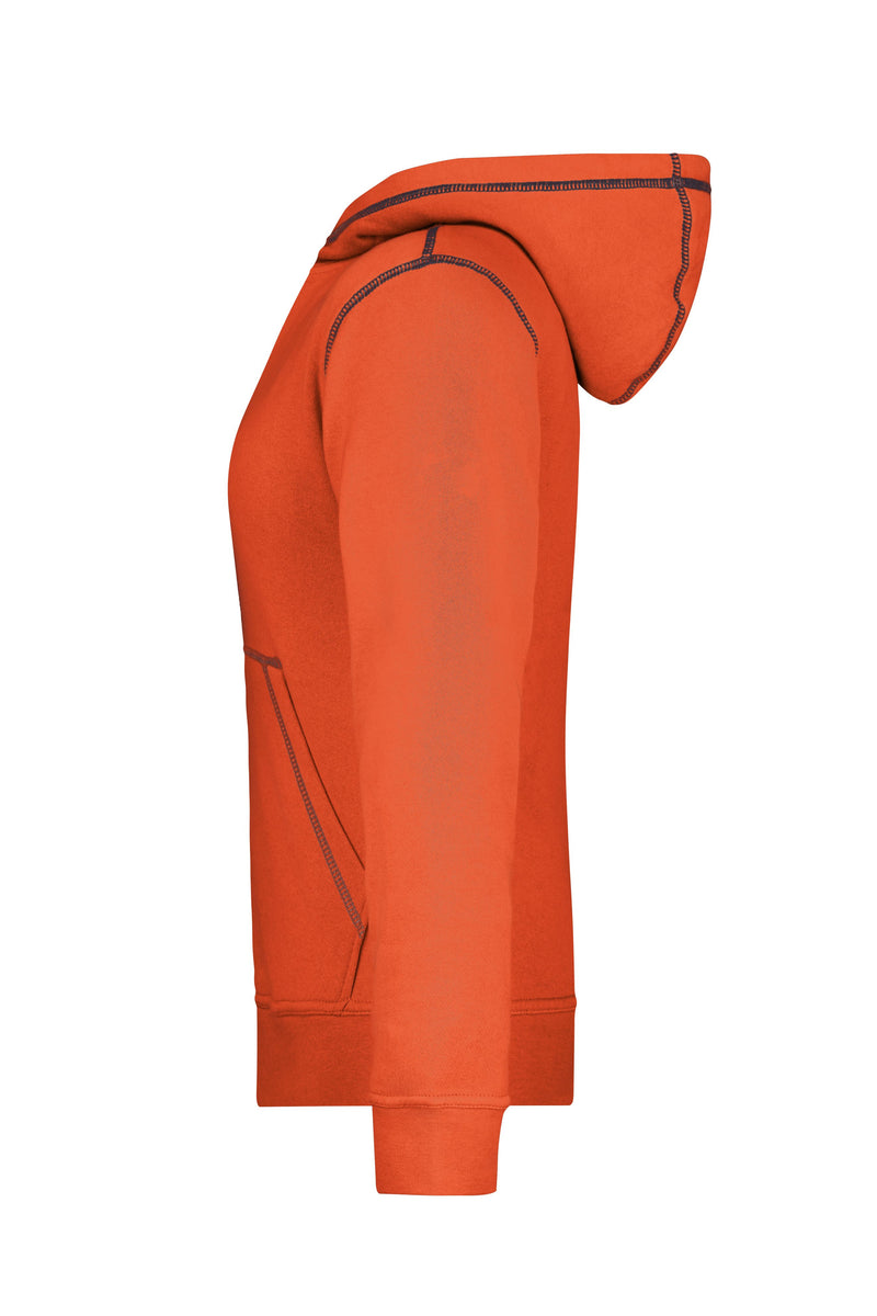 Laden Sie das Bild in Galerie -Viewer, Kapuzensweat mit modischen Kontrastnähten - Damen - JN960