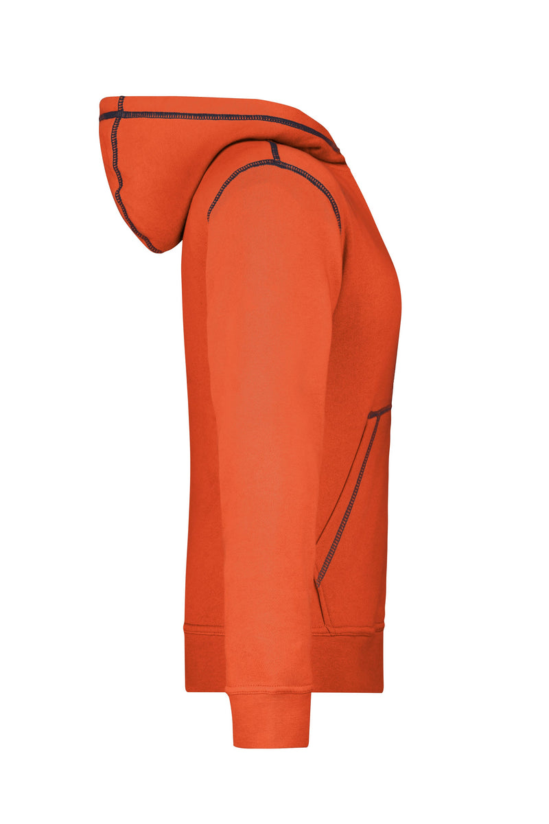 Laden Sie das Bild in Galerie -Viewer, Kapuzensweat mit modischen Kontrastnähten - Damen - JN960