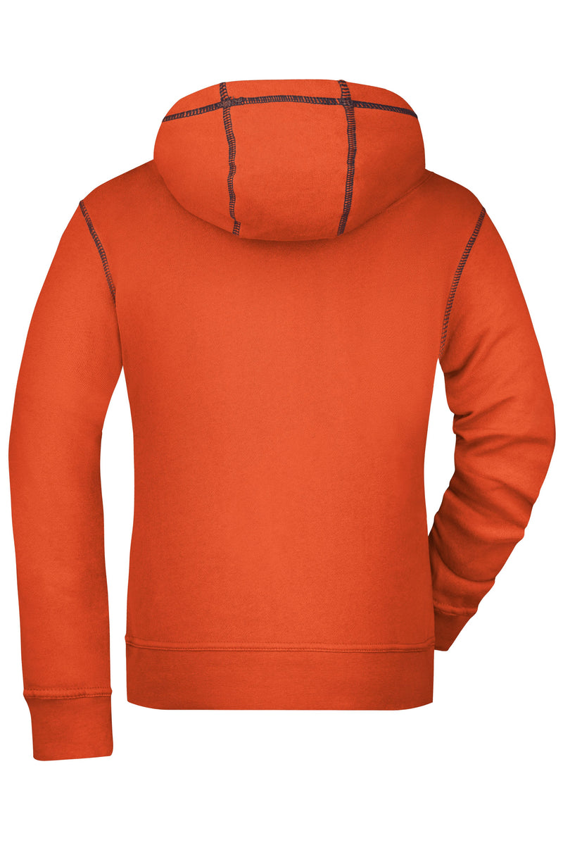 Laden Sie das Bild in Galerie -Viewer, Kapuzensweat mit modischen Kontrastnähten - Damen - JN960