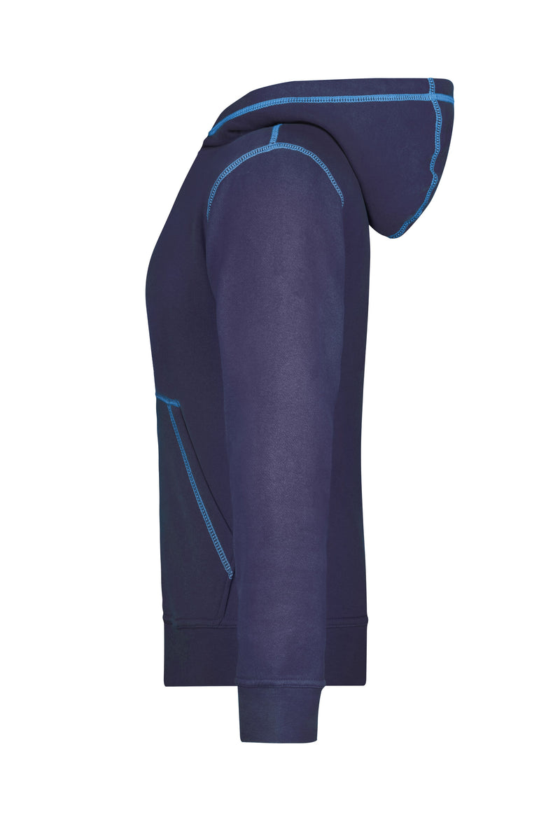 Laden Sie das Bild in Galerie -Viewer, Kapuzensweat mit modischen Kontrastnähten - Damen - JN960