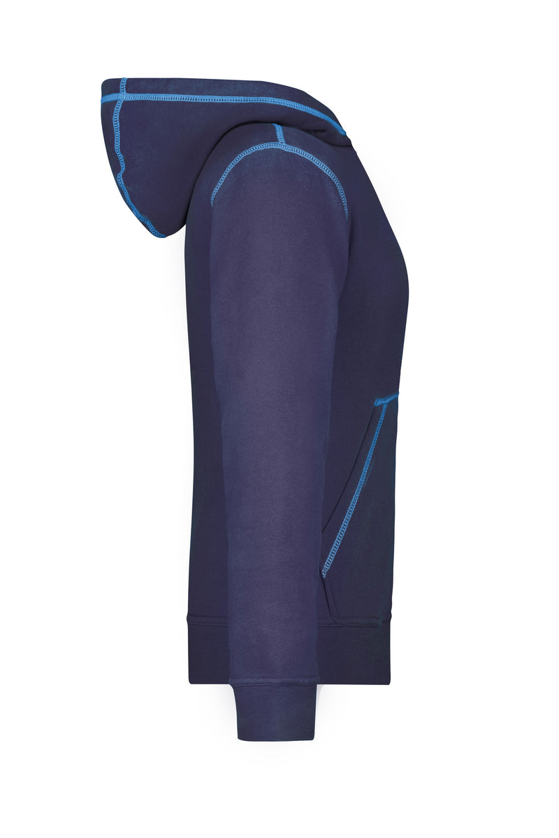 Laden Sie das Bild in Galerie -Viewer, Kapuzensweat mit modischen Kontrastnähten - Damen - JN960