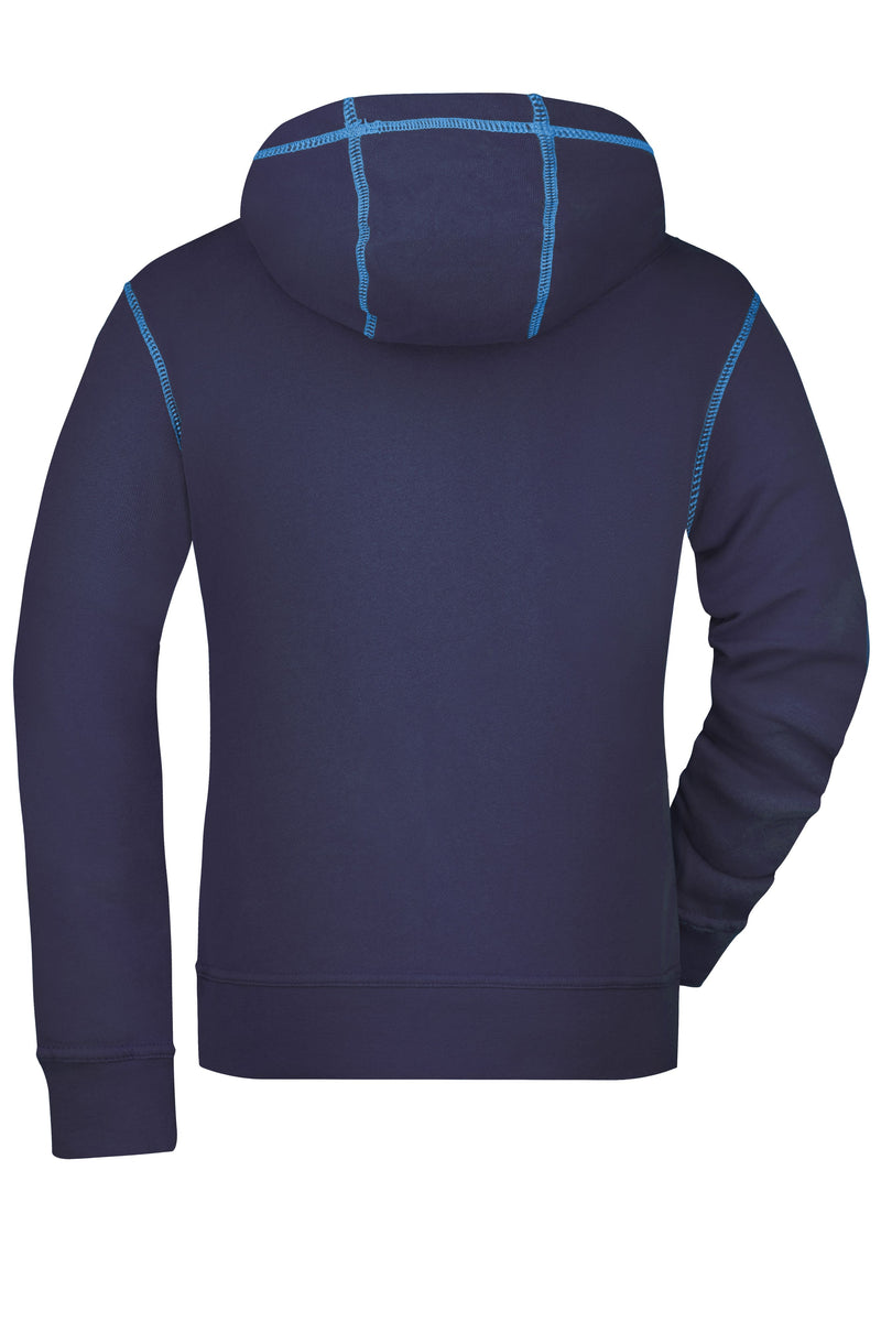 Laden Sie das Bild in Galerie -Viewer, Kapuzensweat mit modischen Kontrastnähten - Damen - JN960