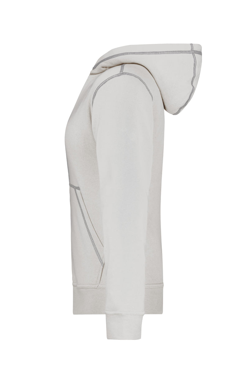 Laden Sie das Bild in Galerie -Viewer, Kapuzensweat mit modischen Kontrastnähten - Damen - JN960