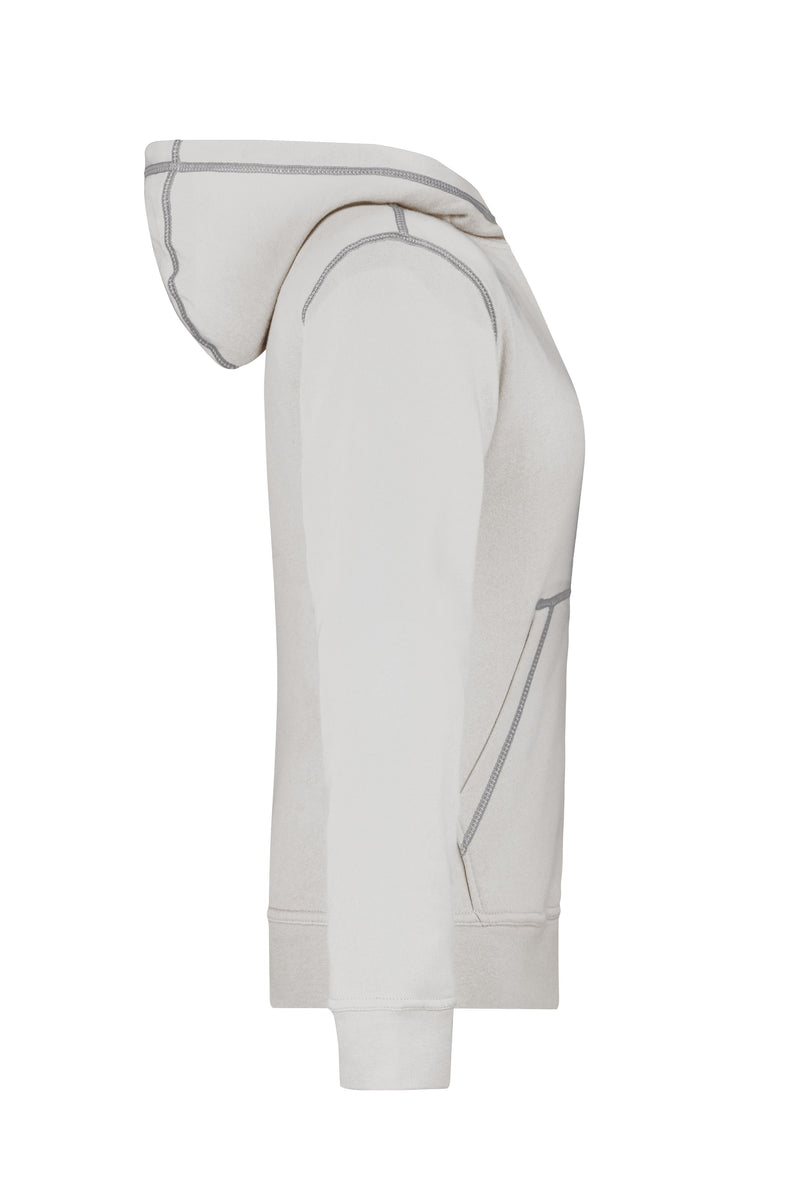 Laden Sie das Bild in Galerie -Viewer, Kapuzensweat mit modischen Kontrastnähten - Damen - JN960