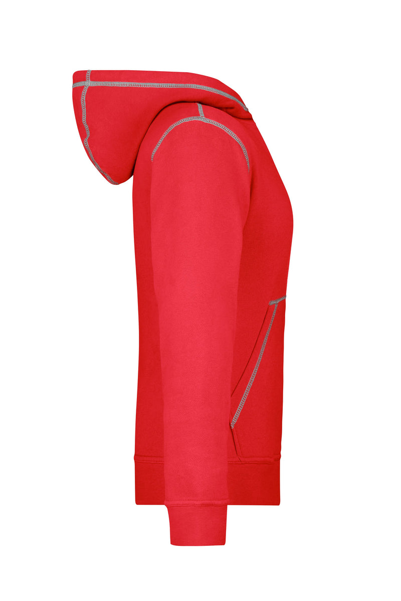 Laden Sie das Bild in Galerie -Viewer, Kapuzensweat mit modischen Kontrastnähten - Damen - JN960