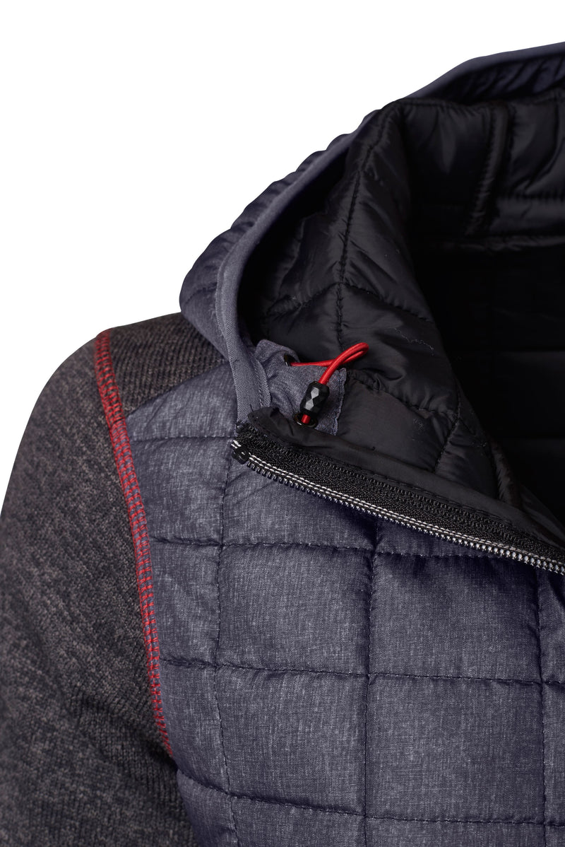 Laden Sie das Bild in Galerie -Viewer, Strickfleecejacke im stylischen Materialmix - JN771